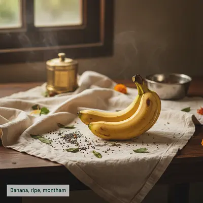 Banana, ripe, montham