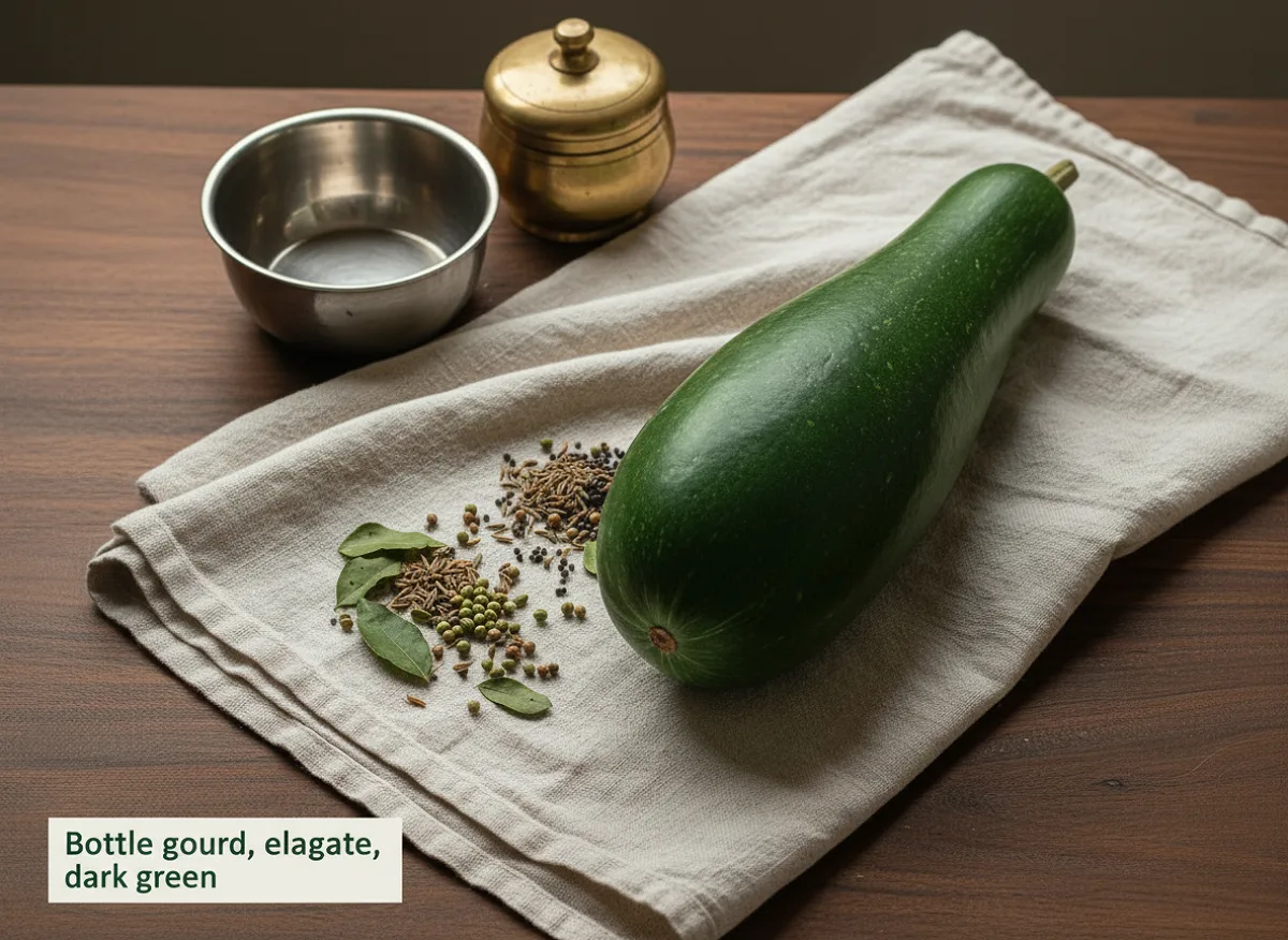 Bottle gourd, elongate, dark green — IFCT nutrition profile