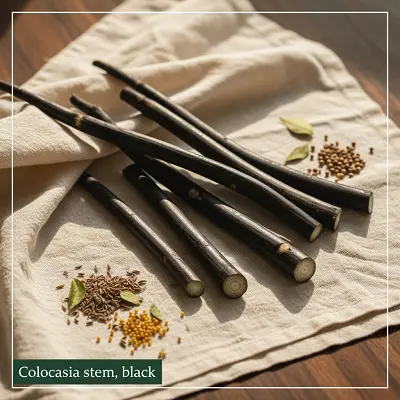 Colocasia stem, black