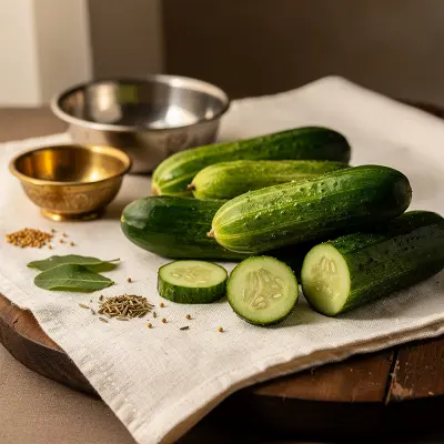 Cucumber, green, short