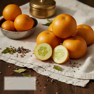 Cucumber, orange, round