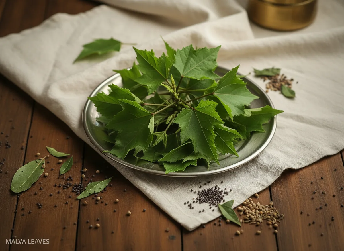 Fresh green gogu leaves (Hibiscus cannabinus) with tender, delicate foliage, commonly used in South Indian cuisine.