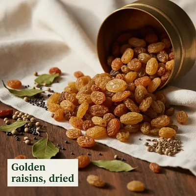Golden raisins, dried