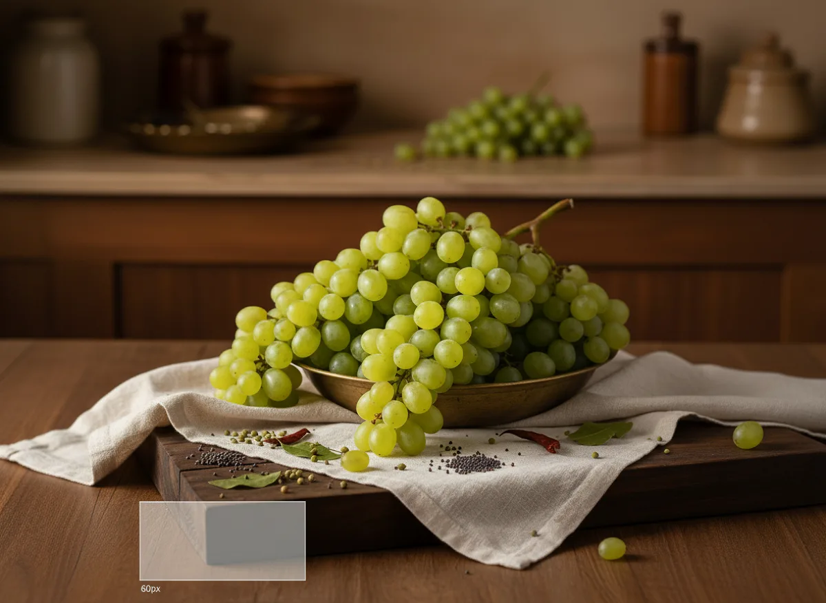 Fresh green, red, and black grapes in a bunch on white background