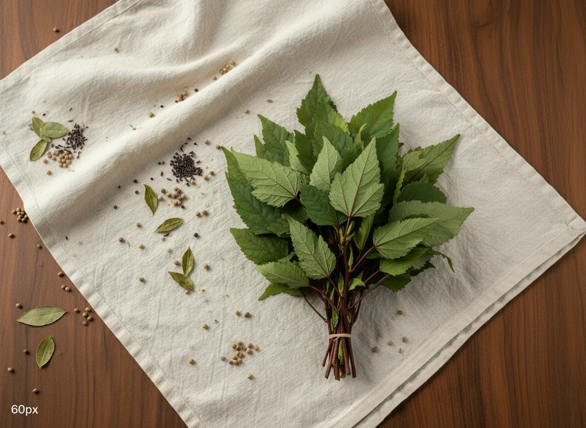 Fresh red gogu leaves with dark red-green colour, tender texture, used in South Indian cooking.
