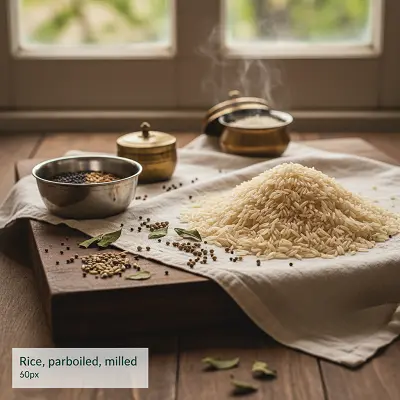 Rice, parboiled, milled